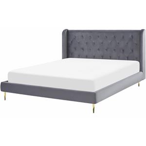 Beliani FORBACH Bed grijs 160x200