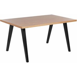 BELIANI Eettafel 150 x 90 cm Licht hout en zwart LENISTER