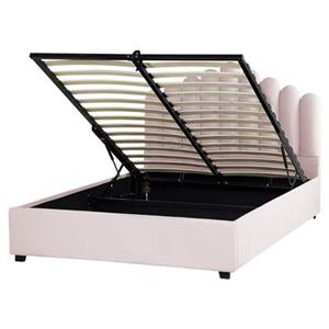 Beliani VINCENNES Bed met opberger roze 160x200