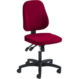 Prosedia bureaustoel YOUNICO PLUS 8, synchroonmechanisme, zonder armleuningen, lage 3D-rugleuning, bordeaux