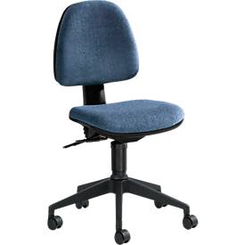 Leyform bureaustoel JOLLY, permanent contact, zonder armleuningen, rugleuning in hoogte verstelbaar, blauw