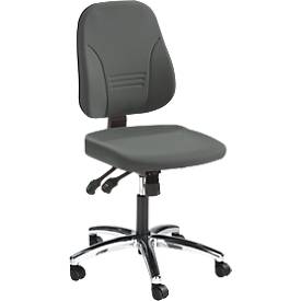 Prosedia bureaustoel YOUNICO PLUS 8, synchroonmechanisme, zonder armleuningen, lage 3D-rugleuning, aluminium gepolijst/antraciet