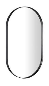 Sapho Puno ovale spiegel met metalen lijst 40x70 mat zwart