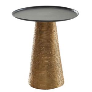 FineBuy Beistelltisch 40 x 40 x 45 cm gold