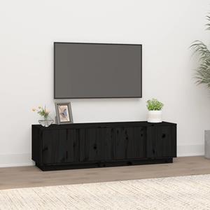 VidaXL TV-Schrank Schwarz 140x40x40 cm Massivholz Kiefer 
