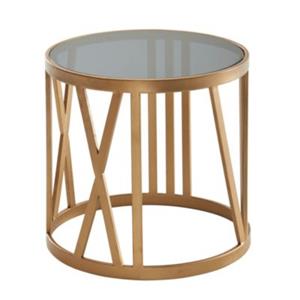 FineBuy Beistelltisch 45 x 45 x 44 cm gold