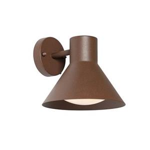 Qazqa Industriële Buitenwandlamp Roestbruin Kegel Ip44 - Natas