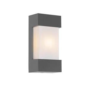 QAZQA Buiten wandlamp donkergrijs IP54 licht-donker sensor - Tide