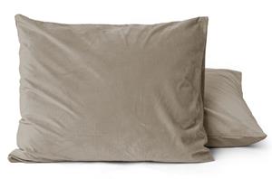 Sleeptime Velvet Kussenslopen Taupe (2-stuks)