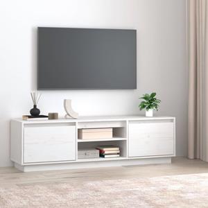 VidaXL TV-Schrank Weiß 140x35x40 cm Massivholz Kiefer 