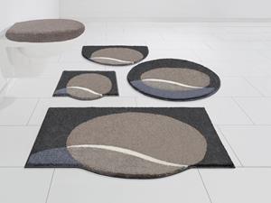 Grund Badematte Moonset, Höhe 20 mm, rutschhemmend beschichtet, schnell trocknend, besondere Form, Made in Europe