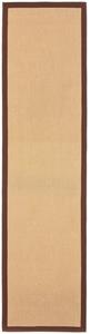 carpetfine Loper Sisal met gekleurd randdessin, antislip achterzijde