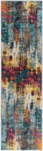 Flair Rugs Läufer Abstraction, rechteckig, 10 mm Höhe, Vintage Design, mehrfarbig, bunt, Teppichläufer, ideale Teppiche für Wohnzimmer, Schlafzimmer, Esszimmer, Flur & Di