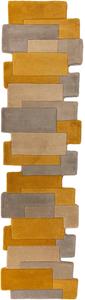 Flair Rugs Läufer Abstract Collage, rechteckig, 11 mm Höhe, 100% Wolle, Karo Design, Patchwork, modern, mehrfarbig, Teppichläufer, ideale Teppiche für Wohnzimmer, Schlafz