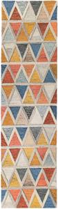 Flair Rugs Läufer Moretz, rechteckig, 10 mm Höhe, 100% Wolle, geometrisches Muster, mehrfarbig, fußbodenheizungsgeeignet, Teppichläufer, ideale Teppiche für Wohnzim
