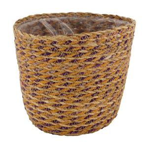 Massamarkt Dijk Natural Collections Mand Zeegras Met Plastic Binnenzijde Ø18x16cm Multi