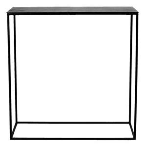 Clayre & Eef Sidetable 99x29x83 cm Grijs Aluminium Rechthoek Wandtafel