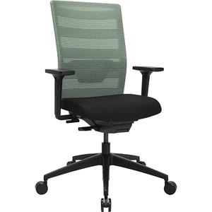 Topstar Bureaudraaistoel AirWork, met armleuningen, synchroon-mechanisme, zwart, mintgroen