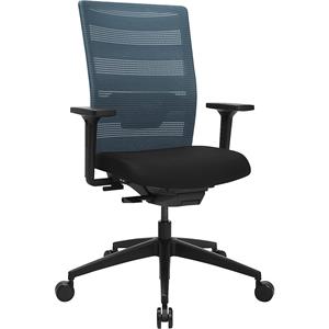 Topstar Bureaudraaistoel AirWork, met armleuningen, synchroon-mechanisme, zwart, petrol