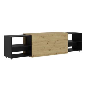 FMD TV-Schrank 194,5x39,9x49,2 cm Artisan-Eiche und Schwarz 