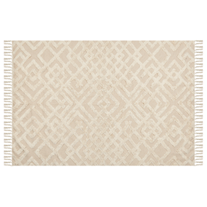 BELIANI Katoenen Vloerkleed beige 140 x 200 ARDAHAN