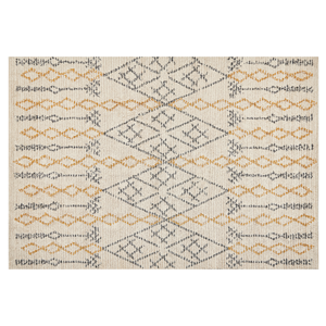 BELIANI Katoenen Vloerkleed beige en geel 140 x 200 cm KADAPA