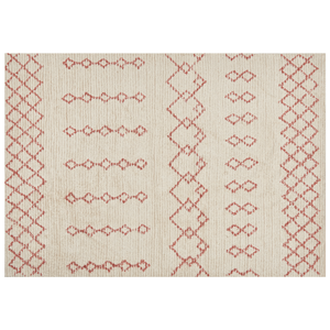 BELIANI Katoenen Vloerkleed beige en roze 160 x 230 cm BUXAR