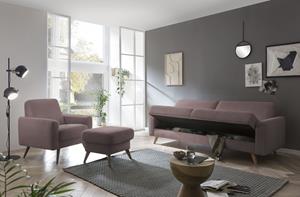 Exxpo - Sofa Fashion 3-Sitzer, Inklusive Bettfunktion und Bettkasten