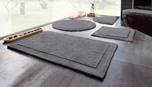 Home affaire Badematte Kapra, Höhe 10 mm, beidseitig nutzbar, Unifarben, mit Bordüre, Bio Baumwolle, waschbarer Badteppich, Badematten auch als 2 teiliges Set erhältlich