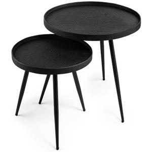Lions Design Lava Ronde Salontafelset Zwart Twee
