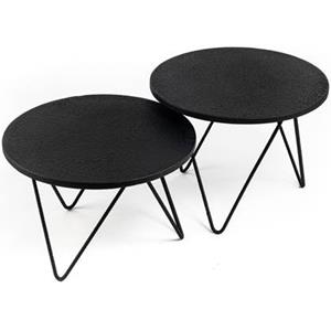 Lions Design Lava Ronde Salontafelset Zwart Drie
