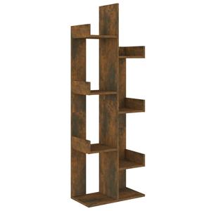 Vidaxl Bücherschrank 48x25,5x140 Cm Räuchereiche Holzwerkstoff