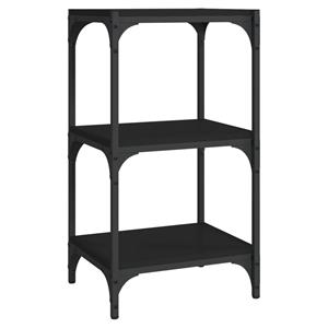 Vidaxl Bücherregal Schwarz 40x33x70,5 Cm Holzwerkstoff Und Stahl