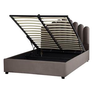 Beliani VINCENNES Bed met opberger beige 140x200