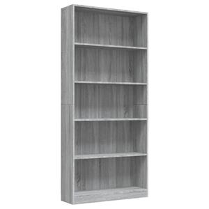 VidaXL Boekenkast 80x24x175 Cm Bewerkt Hout Grijs Sonoma Eikenkleurig