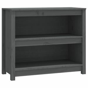 VidaXL Boekenkast 80x35x68 Cm Massief Grenenhout Grijs