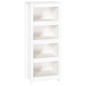 VidaXL Boekenkast 50x35x125,5 Cm Massief Grenenhout Wit