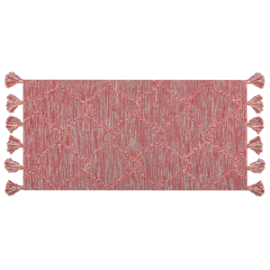 BELIANI Vloerkleed katoen rood 80 x 150 cm NIGDE