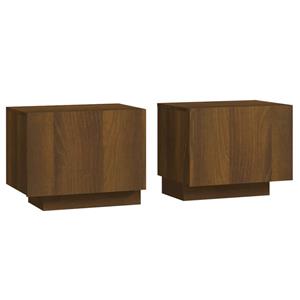 VidaXL Nachtkastje 100x35x40 Cm Bewerkt Hout Bruineikenkleurig