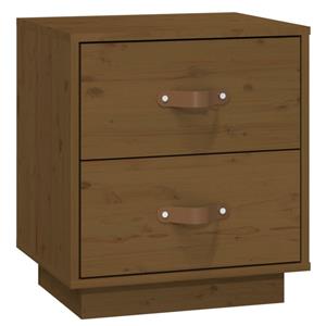 VidaXL   Nachtkastje 40x34x45 Cm Massief Grenenhout Honingbruin