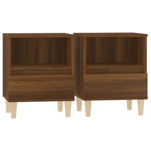 VidaXL Nachtkastjes 2 St 40x35x50 Cm Bruineikenkleurig