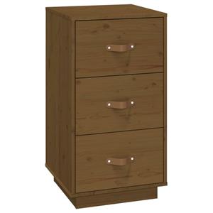 VidaXL Nachtkastje 40x40x75 Cm Massief Grenenhout Honingbruin