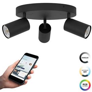 EGLO LED Deckenleuchte Telimbela in Schwarz 3x 4,9W GU10 3-flammig