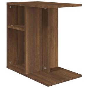 VidaXL Bijzettafel 50x30x50 cm bewerkt hout bruin eikenkleur