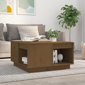 VidaXL Salontafel 60x61x32,5 cm massief grenenhout honingbruin