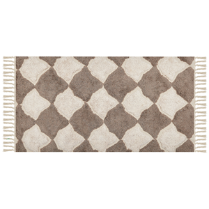 BELIANI Vloerkleed katoen bruin en beige 80 x 150 cm SINOP