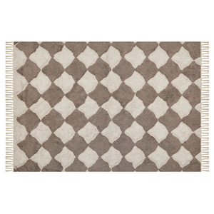 BELIANI Vloerkleed katoen bruin en beige 140 x 200 cm SINOP