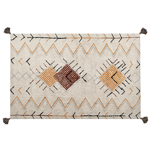 BELIANI Vloerkleed katoen beige 140 x 200 cm BOLAY
