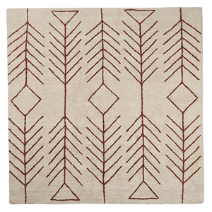 BELIANI Vloerkleed katoen beige/bruin 200 x 200 cm AKOREN