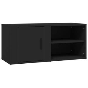 VidaXL Tv-meubel 80x31,5x36 Cm Bewerkt Hout Zwart